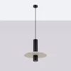 Lampa wisząca PELTA 1 czarna/beżowa